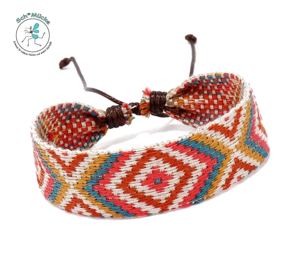 Armband bunt geflochten Freude Lebensfreude Amulett Glücksbringer Geschenkidee - Bild 1 von 1