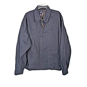Vintage Chaps Harrington Bomber Jacket Navy Full Zip Mens Size XL Neutral Preppy - Picture 1 of 10