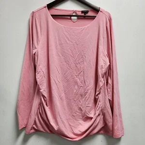 Blusa Talbots Mujer Manga Larga Cuello Redondo Talla XL Rosa Frente Acanalado - Imagen 1 de 7