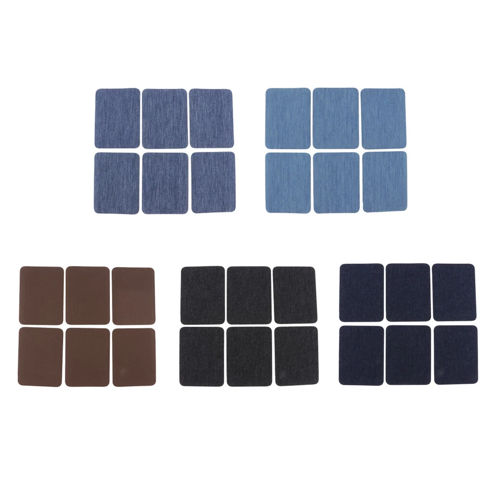 6x Rechteck Bügelflicken Jeansflicken Flicken zum Aufbügeln, Aufbügelflicken - Bild 1 von 1
