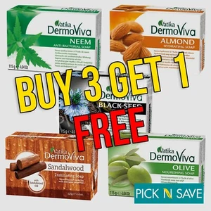 Dabur Vatika Soap DermoViva (Naturally anti-bacterial Soap) 115g - ALL VARIETY - Picture 1 of 10