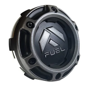 Fuel Matte Black / Gun Metal Grey Snap In Wheel Center Cap 1004-69GD Rim Cap (1) - Picture 1 of 8