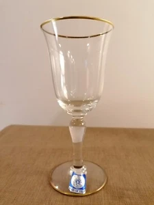 SANTI Vetrerie, ARTICOLO RARO: 6 bicchieri da rosolio classici, filo oro - Picture 1 of 4
