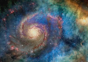 A1 Solar System Swirl Poster Art Print 60 x 90cm 180gsm Galaxy Stars Gift #15522 - Picture 1 of 3