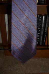 Vintage 50er Jahre Viskose/Acetat Krawatte Krawatte 55x3,75 lila mit roten Nadelstreifen - Bild 1 von 10