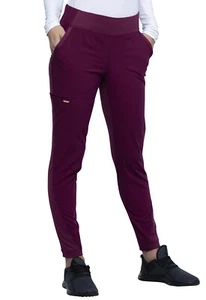 Weinrot Cherokee Scrubs Statement Mid Rise Tapered Leg Pull On Pant CK175 WIN - Bild 1 von 5