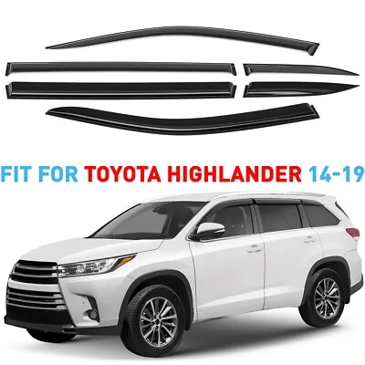 Protectores de lluvia viseras de ventilación para Toyota Highlander 2014-2019 Foto 1 de 4