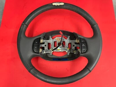1998-2007 FORD F-250 F-350 GRAY LEATHER STEERING WHEEL WITH CRUISE CONTROL OEM - Image 1 of 4