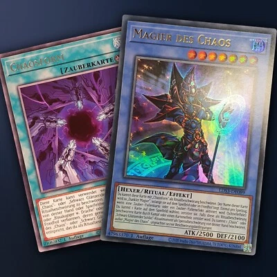 Magier des Chaos Neu! + Chaosform Set Ultra Rare Yugioh Deutsch Dunkler Magier - Bild 1 von 3