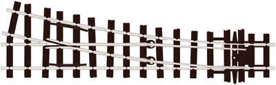 Peco SLE595 On30 Gauge Code 100 Medium Radius Right Hand Turnout - Image 1 of 2