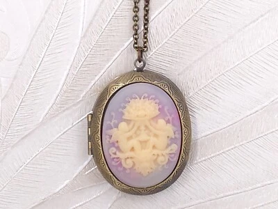 天使吊坠项链天使图腾浮雕珠宝文艺复兴艺术珠宝首饰 — 第 1/4 张图片