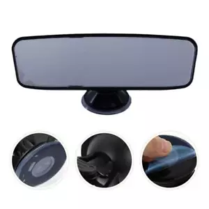 Car Rear View Interior Mirror Universal Adjustable Suction Cup Wide UK GOOD - Picture 1 of 12