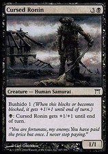 1x FOIL Cursed Ronin Champions of Kamigawa MtG Magic Black Common 1 x1 Card