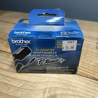 Brother AD-24 P-Touch A/C Power Adapter AD24 9V - 1.6A 14.4W 5 Feet Genuine NEW - Image 1 of 4