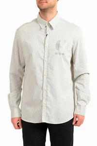 C'N'C Costume National Men's Striped Long Sleeve Casual Shirt US XL IT 54 - Picture 1 of 9