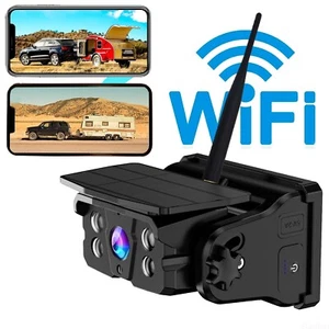 Solar Wireless Backup Camera Magnetic WiFi Truck Trailer Car for iPhone Android - Picture 1 of 17