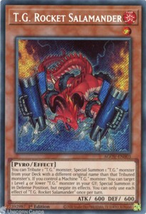 AGOV-EN003 T.G. Rocket Salamander :: Secret Rare 1st Edition YuGiOh Card
