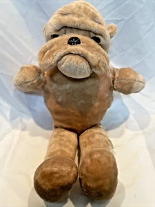 Vtg Rushton Co Bulldog Plush Brown Dog Stuffed Animal 26” College Team Mascot - Picture 1 of 10