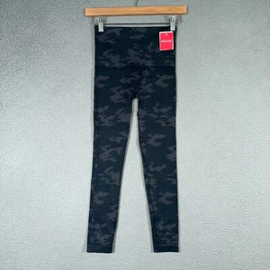 NWT Spanx Legging Women Small Black Camo Full Length Tummy Smoothing Active wear - Picture 1 of 13