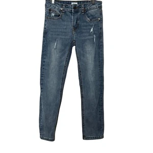 Hudson Jeans Girls Sz 7 Kids Skinny Ripped Denim Pants Stretch Blue Fall Casual - Picture 1 of 12
