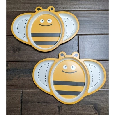 Juego Lote 2 Lindos Abejorro Niño Plato Fibra Bambú PLATOS NIÑOS Foto 1 de 4
