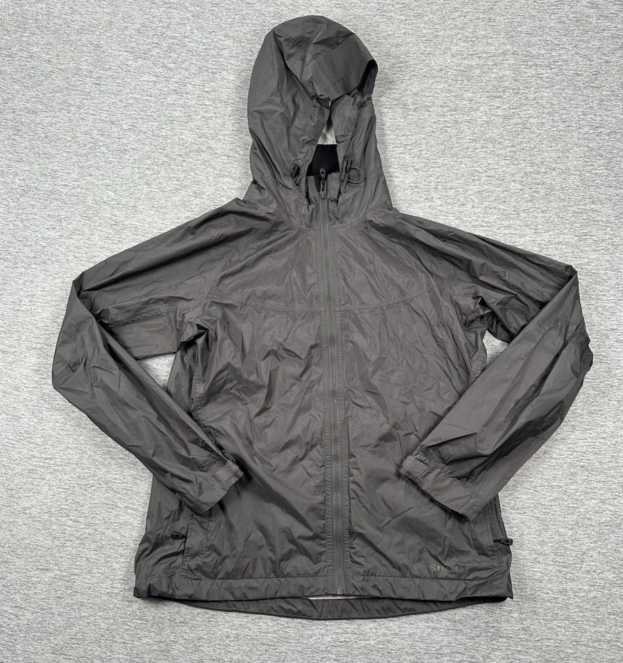 Simms Rain Jacket Womens Large Gray Full Zip Lightweight Waterproof Outdoor Hood - Image 1 of 4