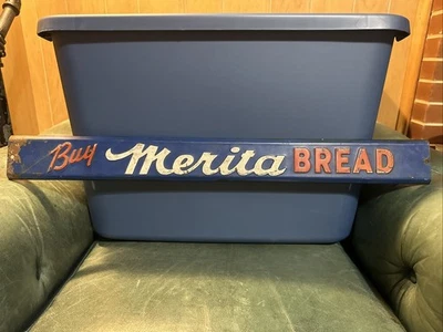 DOOR PUSH MERITA BREAD ADVERTISING SIGN - Image 1 of 4
