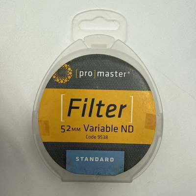 PROMASTER 52mm VARIABLE ND STANDARD FILTER CODE 9538 IN CASE - Image 1 of 4