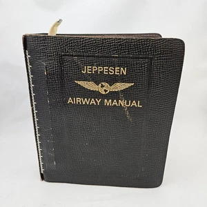 Ancien manuel des voies aériennes Jeppesen années 80 rempli de cartes et cartes pilotes - Photo 1/9