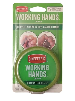 Crema de manos O'Keeffe's Working nueva sellada tarro hidratante de 2,7 OZ/76 g Foto 1 de 2