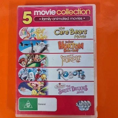 5 Animated MOVIE COLLECTION 5~DVD R4 Care Bears, Horton, Robots, Sweet Dreams - Image 1 of 4