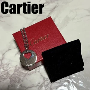 Charm Cartier piatto a forma di cuore argento usato con scatola - Foto 1 di 10