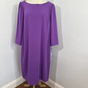 Calvin Klein Dress Womens 22W Purple Stretch Madmen Easter Classy Brunch Formal - Picture 1 of 11