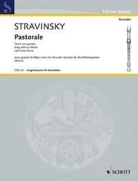 Pastorale Igor Stravinsky Set Recorder Quartet [ATTB] Schott Music - Image 1 of 4