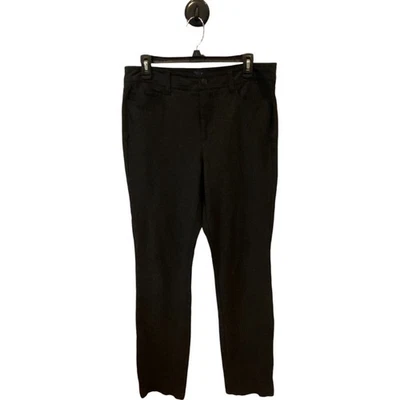 Pantalones para mujer NYDJ talla 12 negros calce regular pierna ajustada tiro medio cremallera mosca elásticos Foto 1 de 4