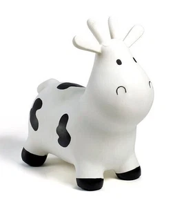 Vaca blanca y negra niños animal hinchable tolva espacial paseo en juego divertido - Imagen 1 de 4