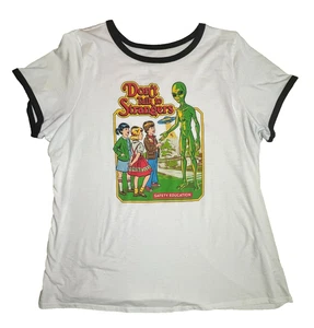 Retro Steven Rhodes Ringer White Shirt Plus Size (3) Great Condition - Picture 1 of 5