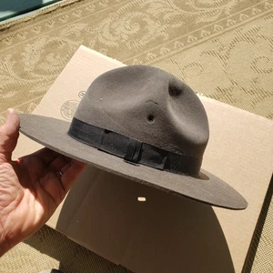 ***** Sombrero Para Hombres 3xxx Calidad Castor Soldado Policía 7 1/4 Hecho en EE. UU. - Imagen 1 de 8