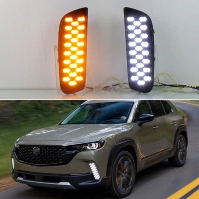 LED Daytime Running Light Turn Indicator Fog Lamp Bumper For Mazda CX-50 2022-23 - Image 1 of 4