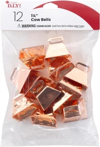 Cousin DIY Cow Bells 1.25 inch 12 Pack Copper - Picture 1 of 4