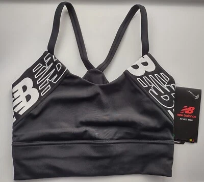 New Balance Women's Relentless Crop/ Sports Bra black Size XS 🆕 - Image 1 of 4