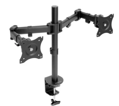 Mount-It! MI-1752 Height Adjust Full-Motion Desk Mount for 2x 13-27" Monitors - Image 1 of 3