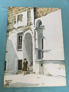 ALDO RISO (1928-2008) ACQUERELLO APPLICATO SU CARTONE OPERA UNICA MANDURIA 1975 - Foto 1 di 12