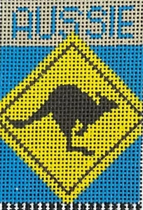 Needlepoint Handpainted Colors of Praise Luggage Insert Australia 3x2 - Picture 1 of 1