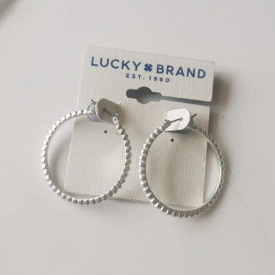 Novos Brincos de Argola Marca Sorte 36mm Presente Moda Feminina Festa Feriado Joias - Imagem 1 de 3