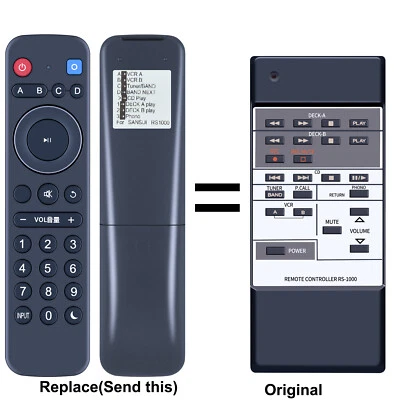 New Replacement Remote Control For SANSUI RS-1000 RTRS1000 - Image 1 of 4