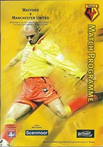 Watford v Manchester United. League Cup Round 3. 2000-2001 - Picture 1 of 1