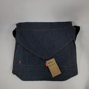 Levi’s Red Tab Denim Bag 15” Messenger Style Shoulder Strap Top Flap New - Picture 1 of 11