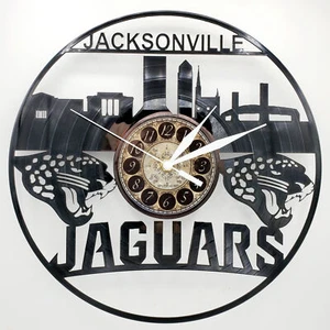 JACKSONVILLE JAGUARS Vinyl Record Clock - Picture 1 of 2
