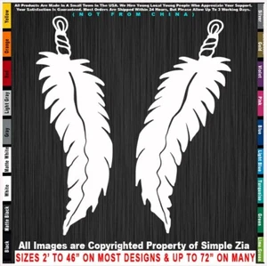 Native American Two Feathers Southwestern Eagle Sticker Decal - Picture 1 of 12